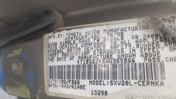 Photo 2 VIN: 4T1BG22K5WU365866 - TOYOTA CAMRY 