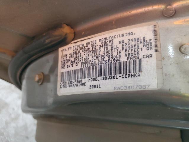 Photo 11 VIN: 4T1BG22K5XU531594 - TOYOTA CAMRY CE 