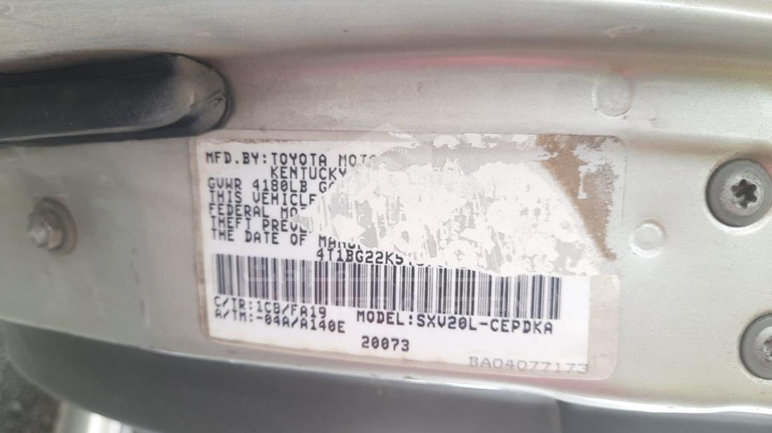 Photo 2 VIN: 4T1BG22K5YU703284 - TOYOTA CAMRY 