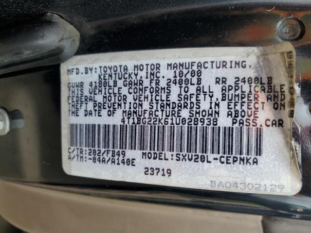 Photo 11 VIN: 4T1BG22K61U028938 - TOYOTA CAMRY CE 