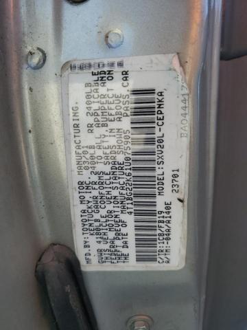 Photo 12 VIN: 4T1BG22K61U075905 - TOYOTA CAMRY CE 