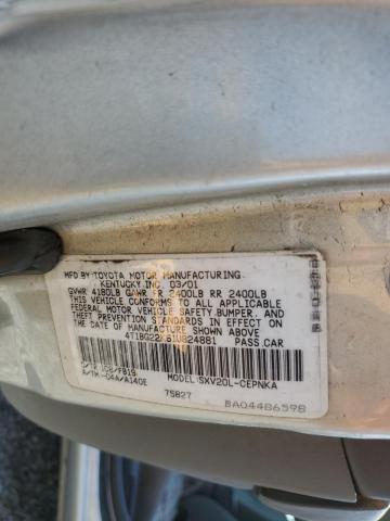 Photo 11 VIN: 4T1BG22K61U824881 - TOYOTA CAMRY CE 