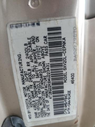 Photo 11 VIN: 4T1BG22K6WU223431 - TOYOTA CAMRY 