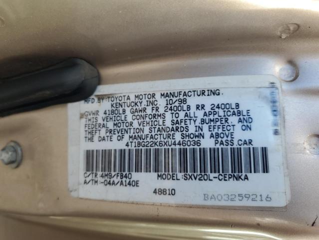 Photo 11 VIN: 4T1BG22K6XU446036 - TOYOTA CAMRY CE 