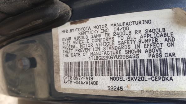 Photo 1 VIN: 4T1BG22K6YU996435 - TOYOTA CAMRY 