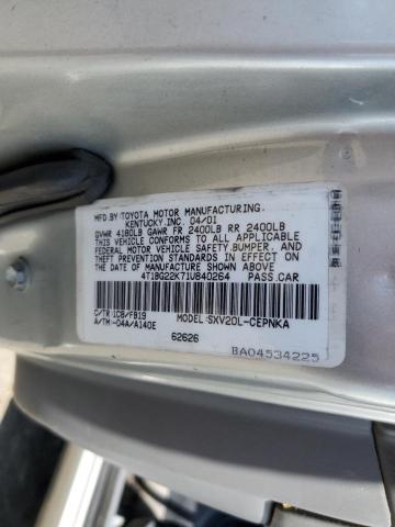 Photo 11 VIN: 4T1BG22K71U840264 - TOYOTA CAMRY CE 