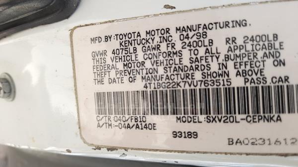 Photo 1 VIN: 4T1BG22K7VU763515 - TOYOTA CAMRY 