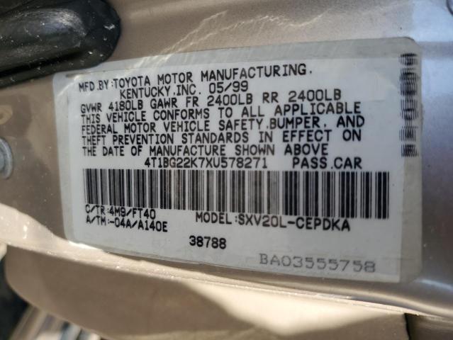 Photo 12 VIN: 4T1BG22K7XU578271 - TOYOTA CAMRY 