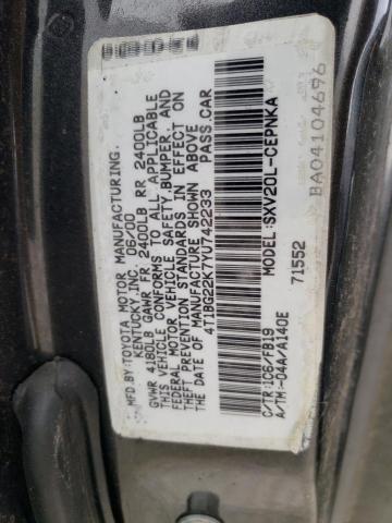 Photo 11 VIN: 4T1BG22K7YU742233 - TOYOTA CAMRY 