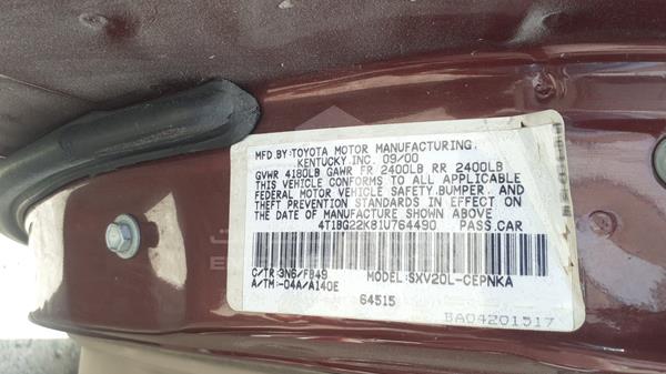 Photo 2 VIN: 4T1BG22K81U764490 - TOYOTA CAMRY 