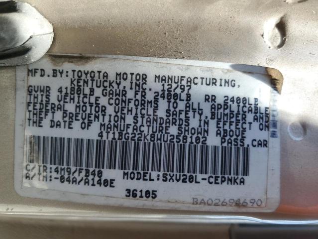 Photo 11 VIN: 4T1BG22K8WU258102 - TOYOTA CAMRY 