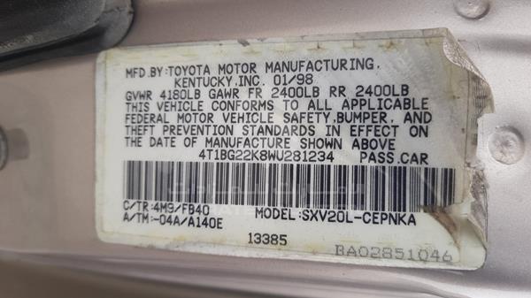 Photo 3 VIN: 4T1BG22K8WU281234 - TOYOTA CAMRY 