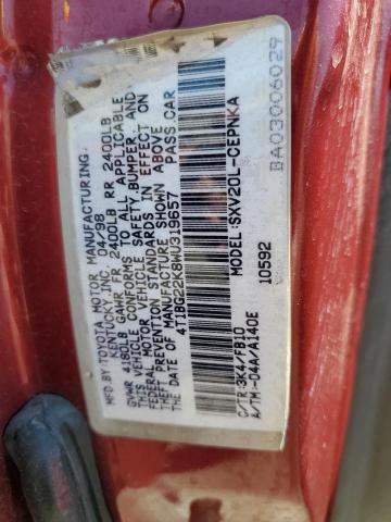 Photo 11 VIN: 4T1BG22K8WU319657 - TOYOTA CAMRY 