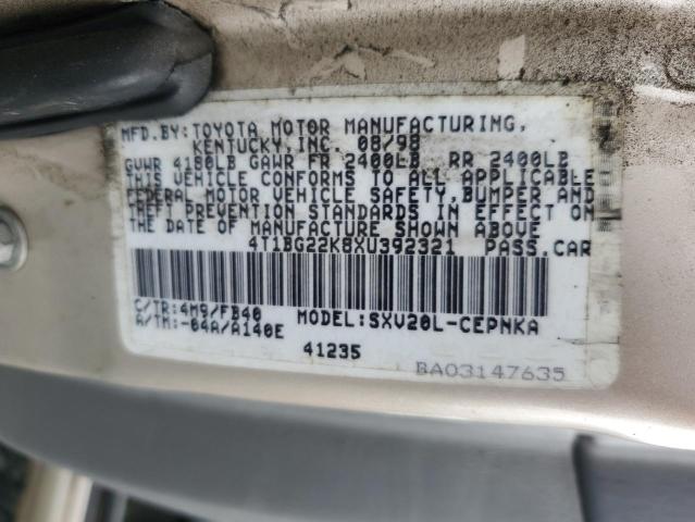 Photo 11 VIN: 4T1BG22K8XU392321 - TOYOTA CAMRY 