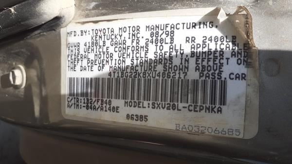 Photo 1 VIN: 4T1BG22K8XU406217 - TOYOTA CAMRY 