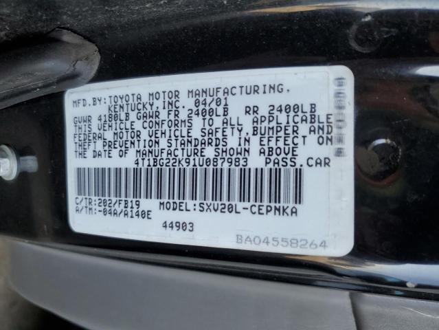 Photo 11 VIN: 4T1BG22K91U087983 - TOYOTA CAMRY CE 