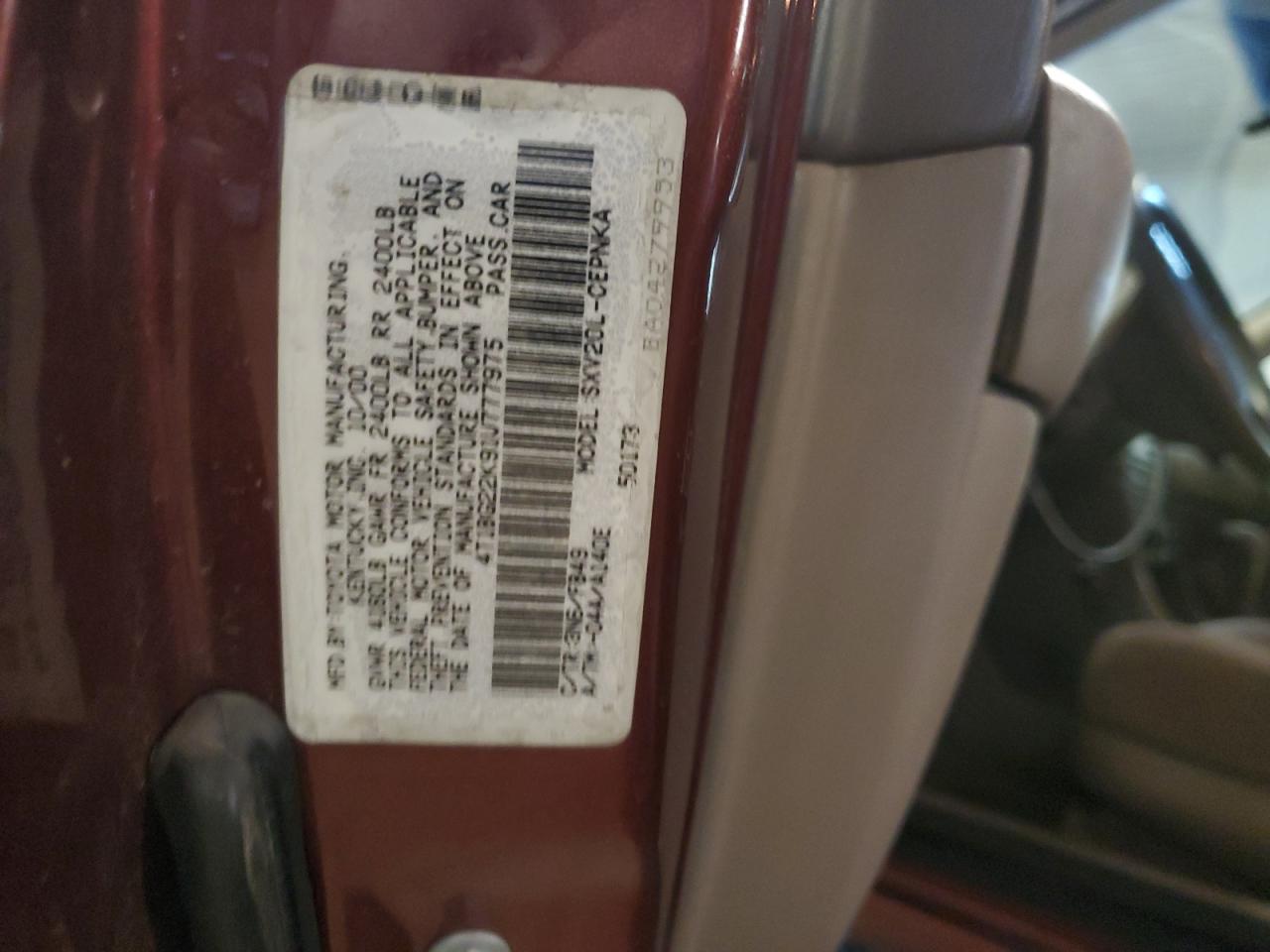 Photo 11 VIN: 4T1BG22K91U777975 - TOYOTA CAMRY 