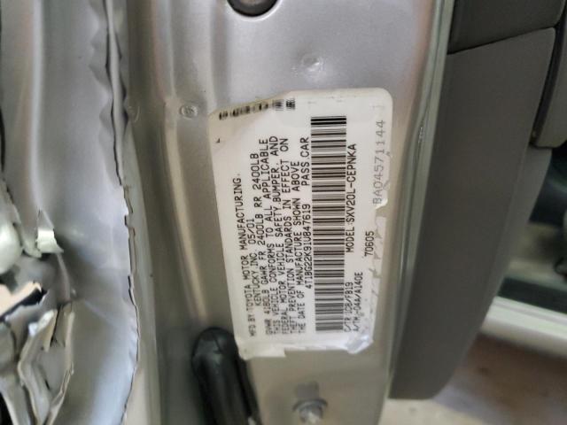 Photo 11 VIN: 4T1BG22K91U847619 - TOYOTA CAMRY CE 