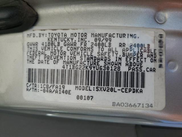 Photo 11 VIN: 4T1BG22K9YU630128 - TOYOTA CAMRY 