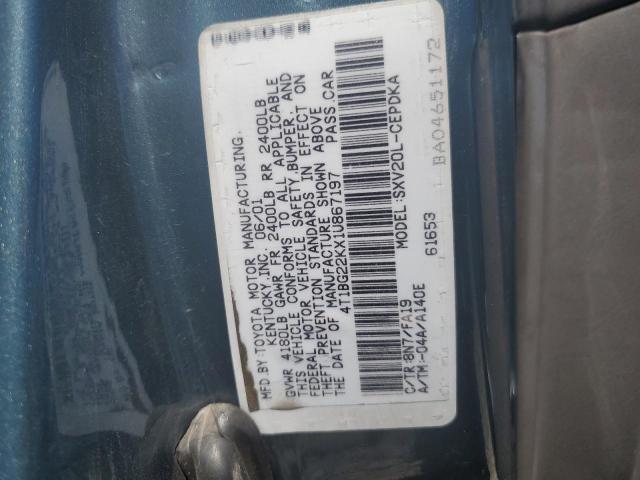 Photo 12 VIN: 4T1BG22KX1U867197 - TOYOTA CAMRY CE 