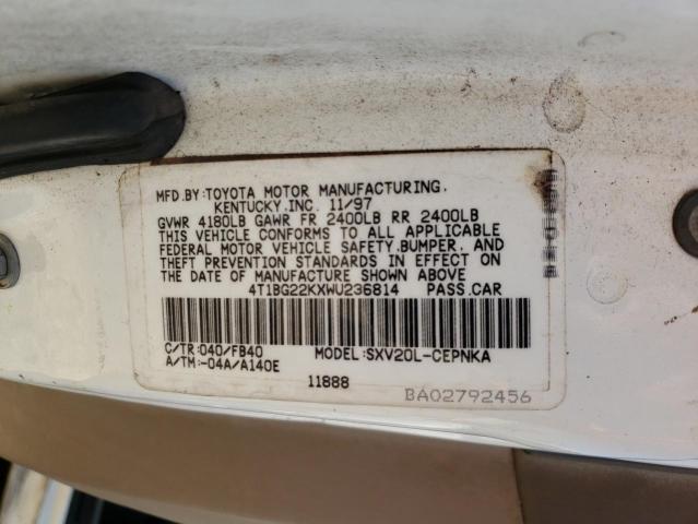 Photo 11 VIN: 4T1BG22KXWU236814 - TOYOTA CAMRY 