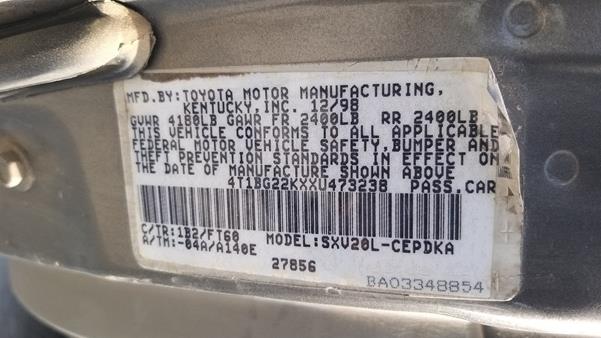 Photo 2 VIN: 4T1BG22KXXU473238 - TOYOTA CAMRY 