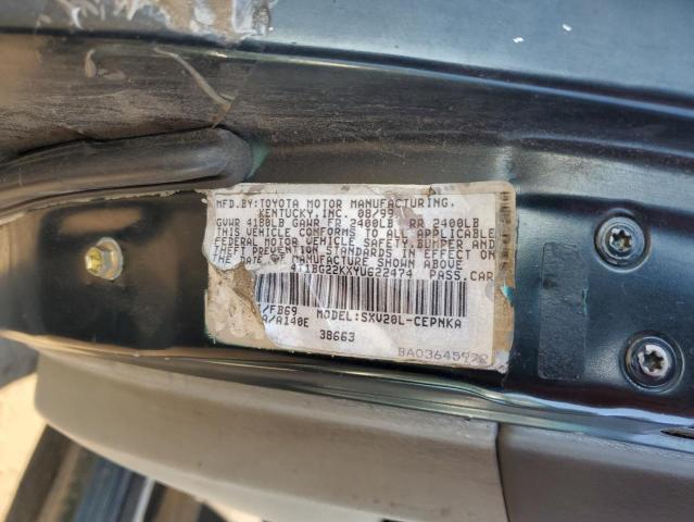 Photo 11 VIN: 4T1BG22KXYU622474 - TOYOTA CAMRY 