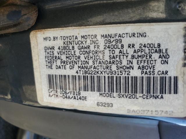 Photo 11 VIN: 4T1BG22KXYU931572 - TOYOTA CAMRY CE 