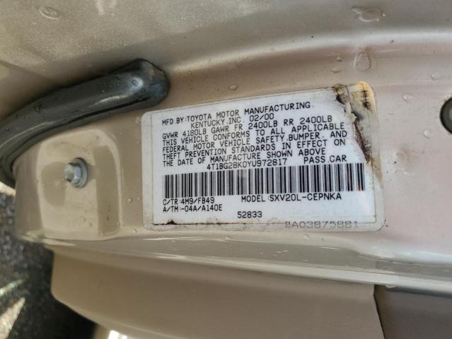 Photo 11 VIN: 4T1BG28K0YU972817 - TOYOTA CAMRY 