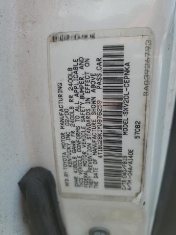 Photo 11 VIN: 4T1BG28K1YU976259 - TOYOTA CAMRY CE 