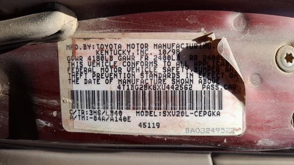 Photo 1 VIN: 4T1BG28K8XU442562 - TOYOTA CAMRY 