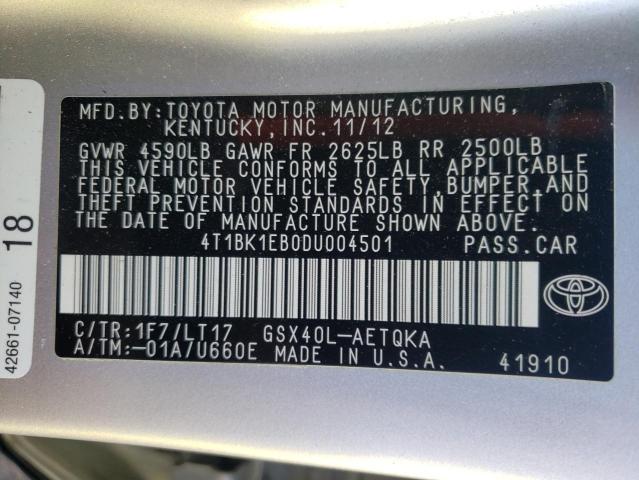 Photo 11 VIN: 4T1BK1EB0DU004501 - TOYOTA AVALON 