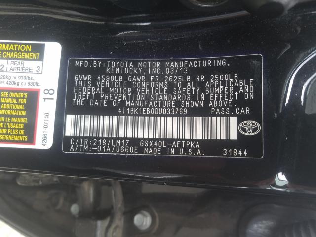 Photo 9 VIN: 4T1BK1EB0DU033769 - TOYOTA AVALON BAS 