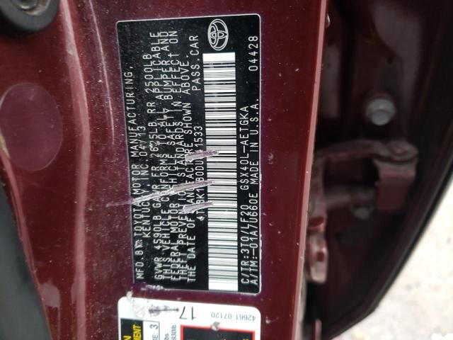 Photo 9 VIN: 4T1BK1EB0DU041533 - TOYOTA AVALON BAS 