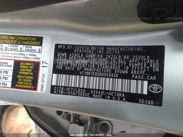 Photo 8 VIN: 4T1BK1EB0DU050930 - TOYOTA AVALON 