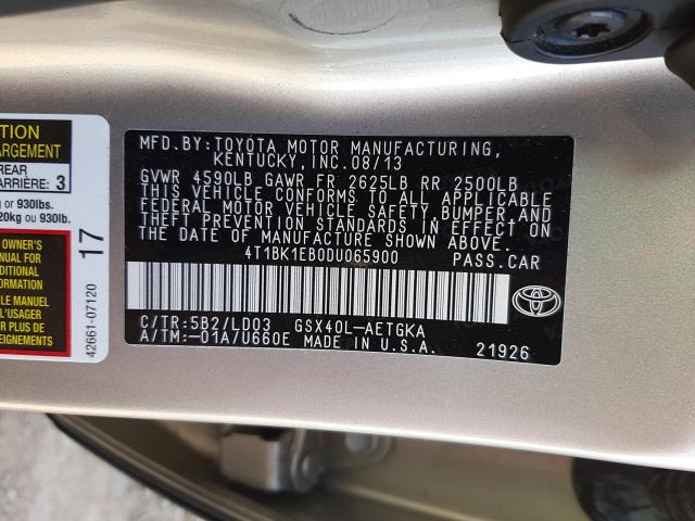 Photo 9 VIN: 4T1BK1EB0DU065900 - TOYOTA AVALON BAS 