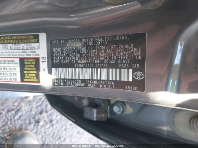 Photo 8 VIN: 4T1BK1EB0DU072779 - TOYOTA AVALON 