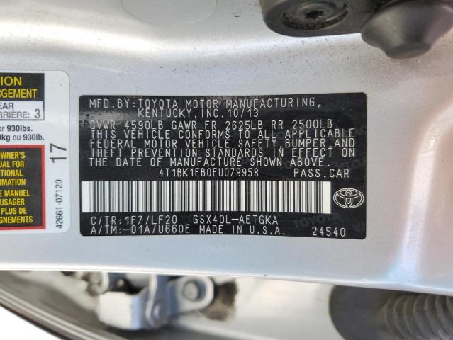 Photo 12 VIN: 4T1BK1EB0EU079958 - TOYOTA AVALON BAS 