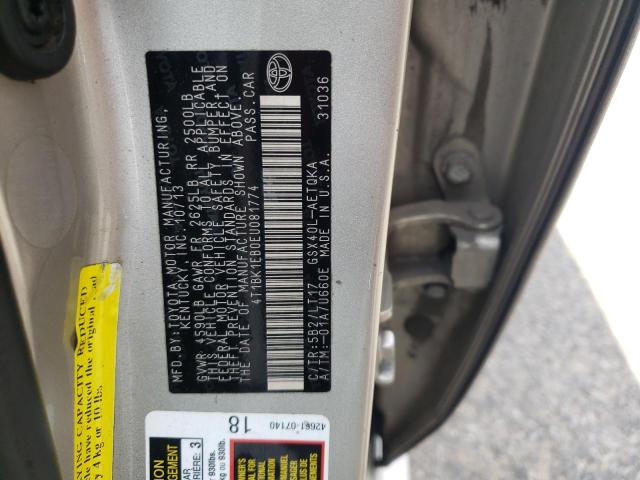 Photo 11 VIN: 4T1BK1EB0EU081774 - TOYOTA AVALON BAS 