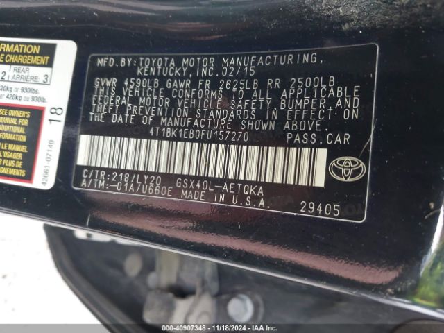 Photo 8 VIN: 4T1BK1EB0FU157270 - TOYOTA AVALON 