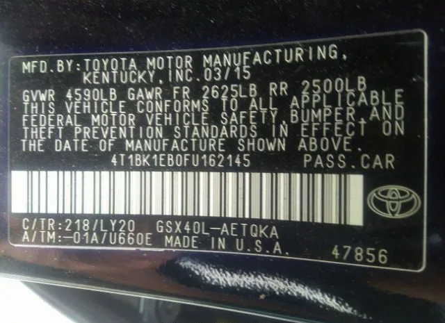 Photo 8 VIN: 4T1BK1EB0FU162145 - TOYOTA AVALON 