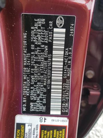 Photo 11 VIN: 4T1BK1EB0FU167815 - TOYOTA AVALON XLE 