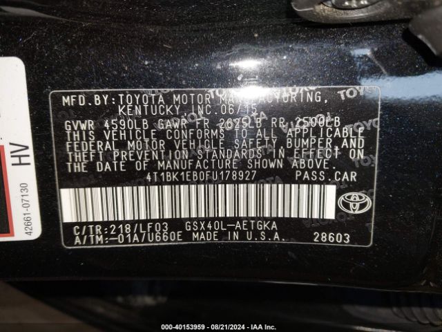 Photo 8 VIN: 4T1BK1EB0FU178927 - TOYOTA AVALON 