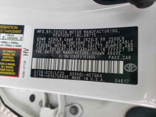 Photo 9 VIN: 4T1BK1EB0FU183805 - TOYOTA AVALON XLE 