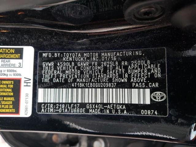 Photo 9 VIN: 4T1BK1EB0GU209837 - TOYOTA AVALON XLE 