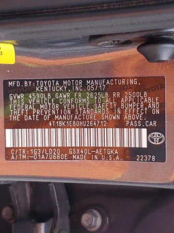 Photo 9 VIN: 4T1BK1EB0HU264712 - TOYOTA AVALON XLE 