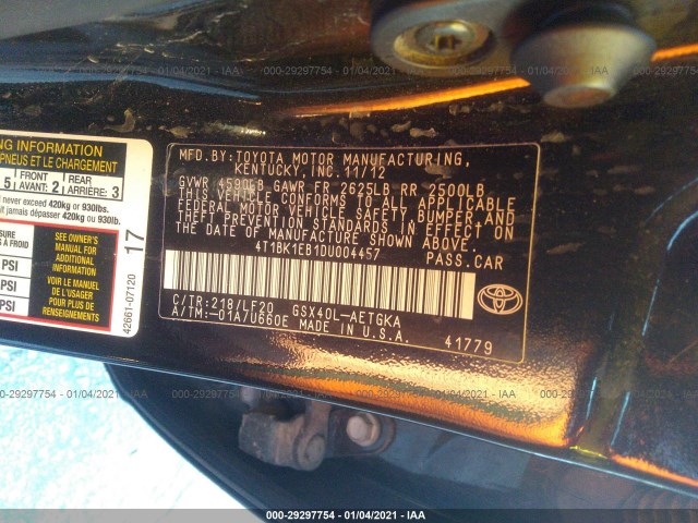 Photo 8 VIN: 4T1BK1EB1DU004457 - TOYOTA AVALON 