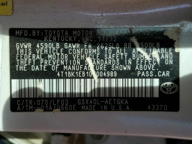 Photo 11 VIN: 4T1BK1EB1DU004989 - TOYOTA AVALON 