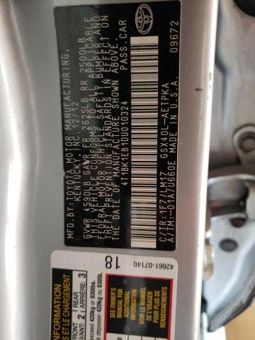 Photo 9 VIN: 4T1BK1EB1DU010324 - TOYOTA AVALON BAS 