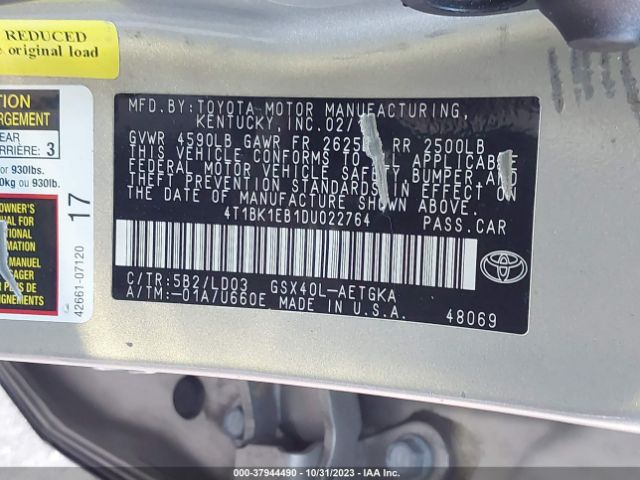 Photo 8 VIN: 4T1BK1EB1DU022764 - TOYOTA AVALON 